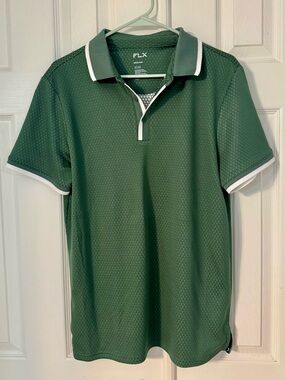 Men's Green Performance Polo Shirt